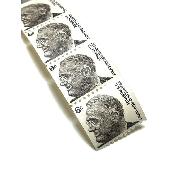 Franklin D Roosevelt 6 Cent Stamp Connected Roll 81 Stamps U.S. Postage Unused - Picture 3 of 5